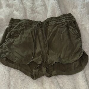 Divided Olive Green Athletic Shorts